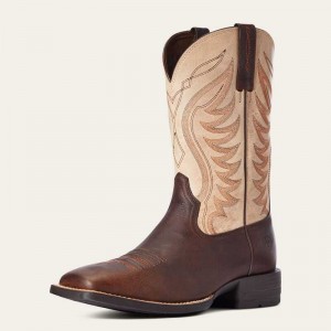 Ariat Amos Cowboy Boot Brown | 746DVPSLU