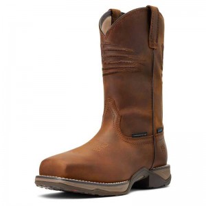 Ariat Anthem Patriot Waterproof Composite Toe Work Boot Brown | 963RTHOKB