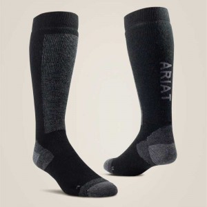 Ariat AriatTEK Merino Socks Black / Grey | 412WDASFL