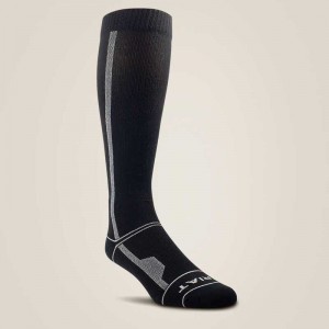 Ariat AriatTEK Over the Calf Performance Compression Sock Black | 412LHZBUR