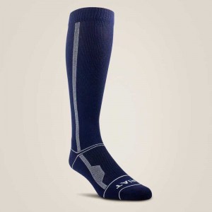 Ariat AriatTEK Over the Calf Performance Compression Sock Navy | 607AIDZTO