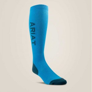 Ariat AriatTEK Performance Socks Hawaiian Surf/Reflecting Pond | 216PNDOTS