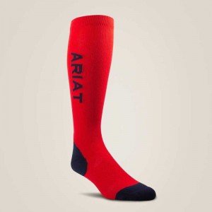 Ariat AriatTEK Performance Socks Red | 493QBEYIM