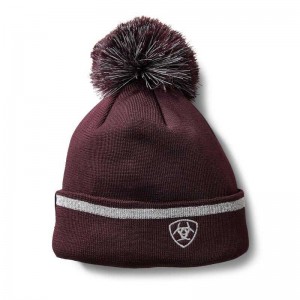 Ariat AriatTEK Reflective Beanie Burgundy | 194NFOAVQ