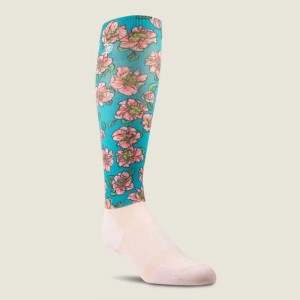 Ariat AriatTEK Slim Printed Socks Floral Ceramic | 648ACVTQZ