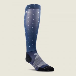 Ariat AriatTEK Slim Printed Socks Navy | 893TSYCRZ