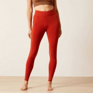 Ariat Avail Half Grip Tight Red | 281MWRZID