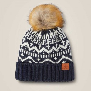 Ariat Azulejo Beanie Navy Light Blue | 953PXRFND