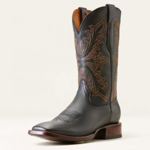 Ariat Bench Made Bassett Cowboy Boot Black | 863BDKJXT