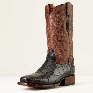 Ariat Bench Made Stilwell Western Boot Black / Brown | 487YCQOAI