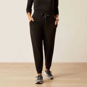 Ariat Blackwell Cargo Stretch Jogger Scrub Pant Black | 142OAESCY