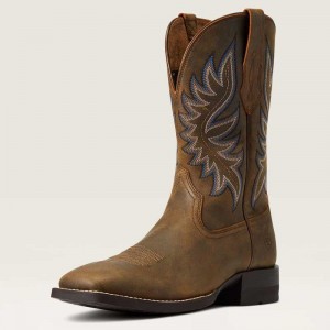 Ariat Brander Western Boot Brown | 390KLZFTO