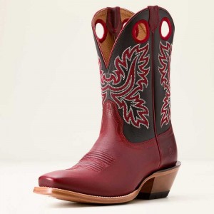 Ariat Bronc Stomper Cowboy Boot Red / Black | 142VDULJH