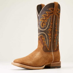 Ariat Brushrider Western Boot Suntan Roughout | 426FVZUYN