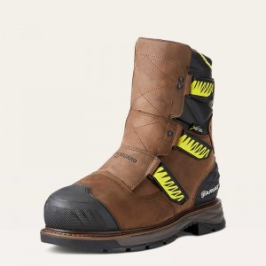 Ariat Catalyst VX 8' MetGuard Waterproof MetGuard Composite Toe Work Boot Brown | 139RBDYGL