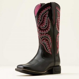 Ariat Cattle Caite Stretchfit Western Boot Black | 536GJRFAY