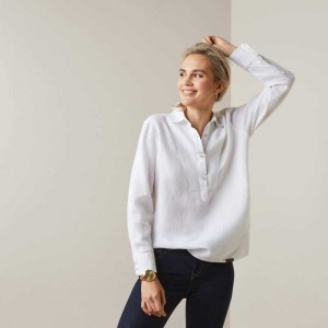 Ariat Cazadero Blouse White | 892KBPAQH