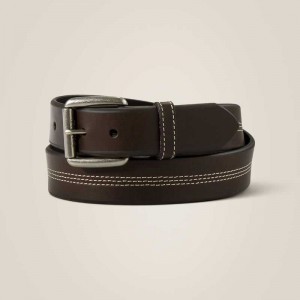 Ariat Center triple stitch belt Brown | 250MOZNPR