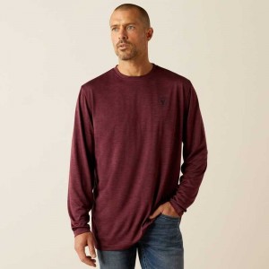 Ariat Charger Breakthru T-Shirt Malbec Heather | 124HKYFDL