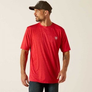 Ariat Charger Crestline T-Shirt Red | 954KLEZBC