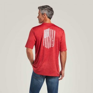 Ariat Charger Vertical Flag Tee Scooter | 195JQAMSB