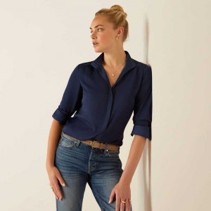 Ariat Charolais Blouse Navy | 635HIKFAW