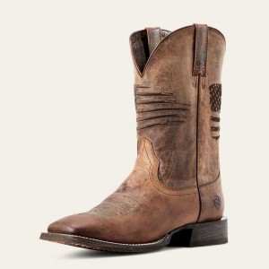 Ariat Circuit Patriot Western Boot Brown | 253ATXWOD