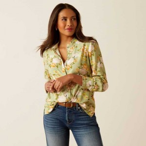 Ariat Clarion Blouse Rosegarden Print | 836DQBGWO