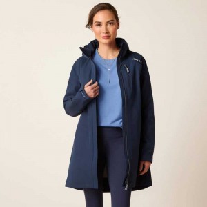 Ariat Coastal Long Waterproof Parka Navy | 624EGMHDT