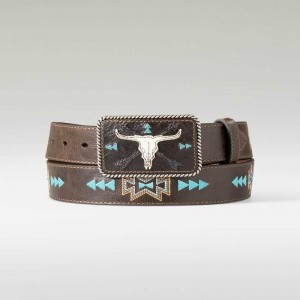 Ariat Cowskull Arrow Belt Brown | 593HPWSJC