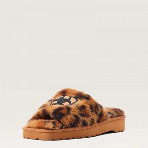 Ariat Cozy Chic Square Toe Slipper Leopard | 674SKIBOE