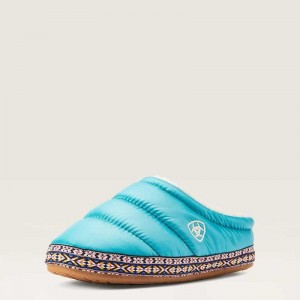 Ariat Crius Clog Slipper Turquoise | 507HCZNYL