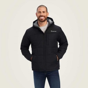 Ariat Crius Hooded Insulated Jacket Black | 805DASHUV