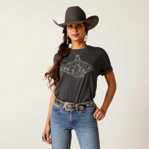 Ariat Desert Diamond T-Shirt Grey | 408UIYDOV