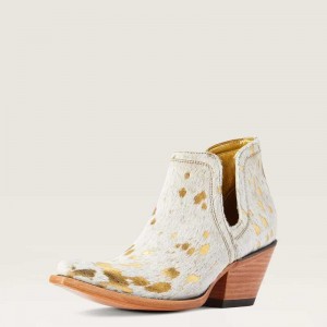 Ariat Dixon Haircalf Western Boot White Metal | 357JPMCYG