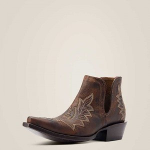 Ariat Dixon Low Heel Western Boot Brown | 170DOKVCB