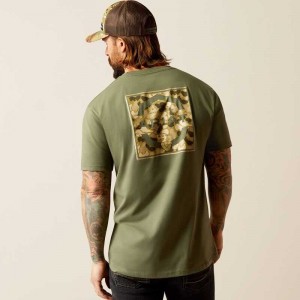 Ariat Duck T-Shirt Green | 921XHVBEF