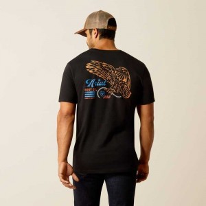 Ariat Eagle Freedom T-Shirt Black | 732JPRAWU