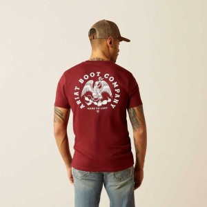 Ariat Eagle and Snake T-Shirt Red Black | 963TPQKEW