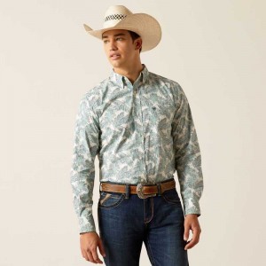 Ariat Eamanuel Fitted Shirt Reef Water | 921AZQDVJ