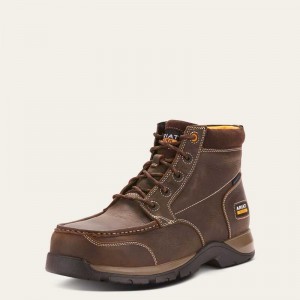 Ariat Edge LTE Chukka Waterproof Composite Toe Work Boot Dark Brown | 256AKZDIM