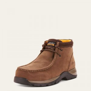 Ariat Edge LTE Moc Composite Toe Work Boot Dark Brown | 460PLSJQA