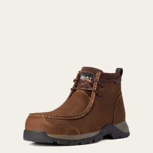 Ariat Edge LTE Moc Composite Toe Work Boot Dark Brown | 524RNGDJB