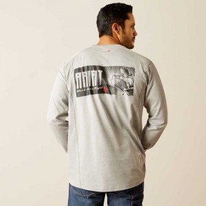 Ariat FR Air Deco T-Shirt Grey | 485DBIQTF