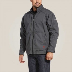 Ariat FR DuraLight Cordura Canvas Field Jacket Grey | 206IBFKDT