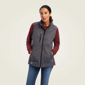 Ariat FR DuraLight Cordura Canvas Vest Grey | 758EGKCNO