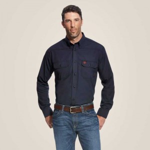 Ariat FR Featherlight Work Shirt Navy | 560YPDRLC