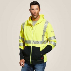 Ariat FR Hi-Vis Hoodie Yellow | 738EUAKHP