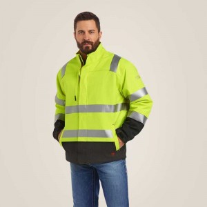 Ariat FR Hi-Vis Waterproof Insulated Jacket Yellow | 485RJIYZK