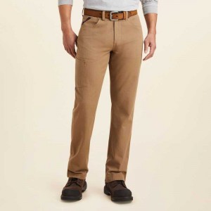 Ariat FR M4 Relaxed Crossfire Straight Pant Khaki | 452XDSHEO